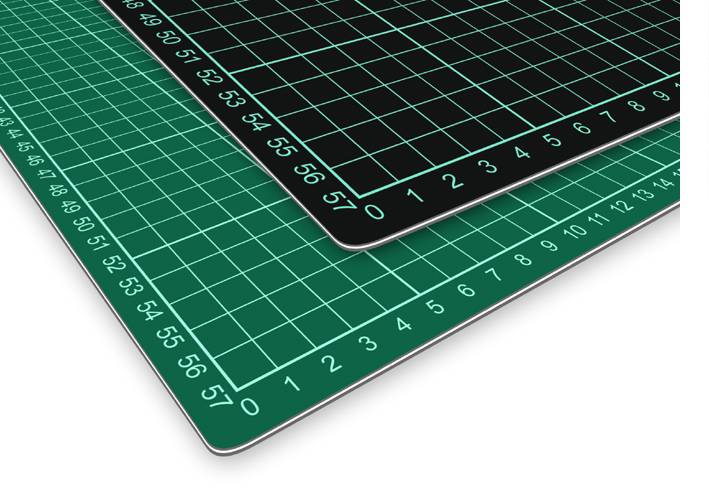 selbstheilende Schneidematte 60 x 90 cm (A1) grn/schwarz mit Raster