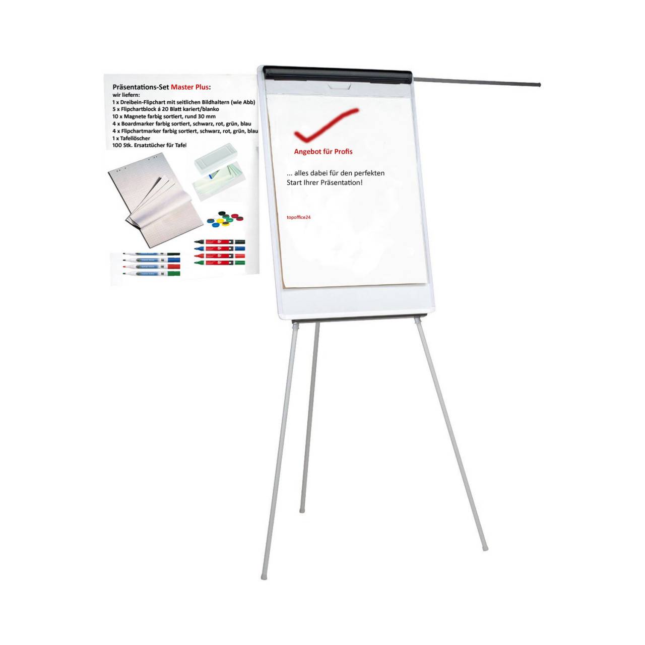 Flipchart Flip Chart Master mit Profi-Ausstattung